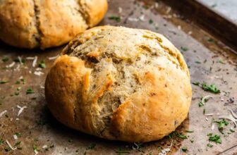 Rustic Garlic Parmesan Herb Bread