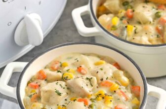 Crock Pot Hen Pot Pie with Biscuits